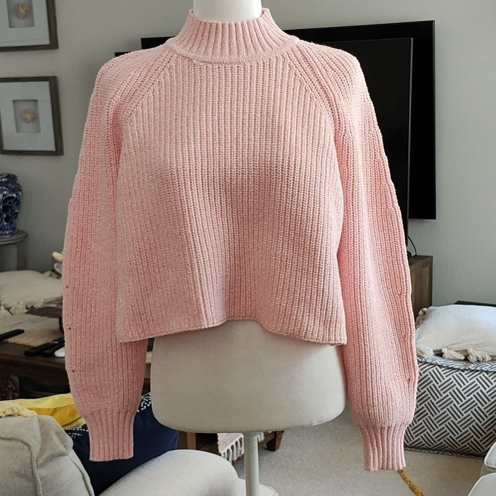 New Club Monaco Pink Crop Sweater Size M - Picture 7 of 13